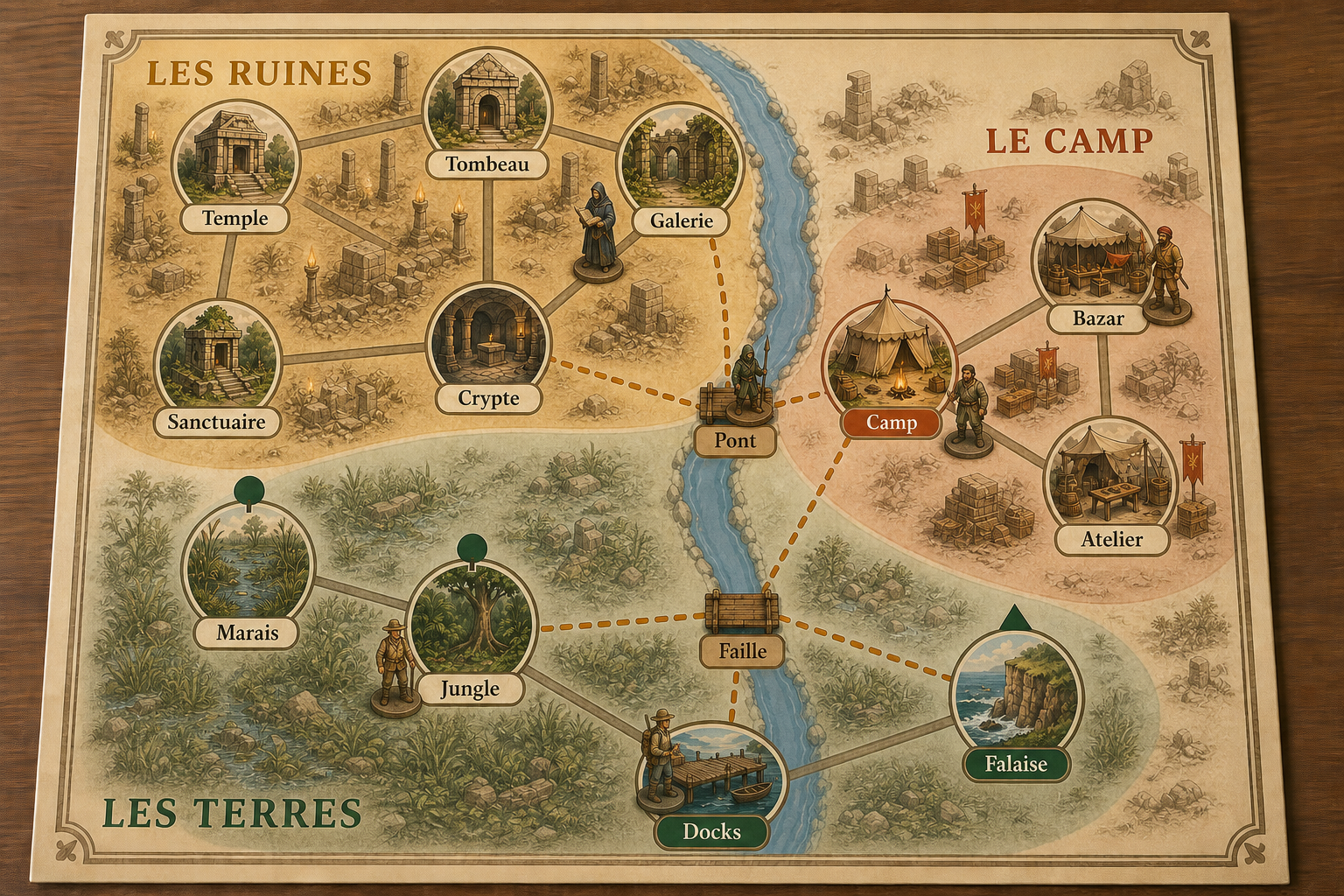 La carte - 3 zones